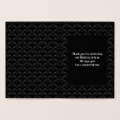 ゴシック結婚ス翼ハートカスタムモノグラムの 箔カード (内部)