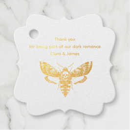 ゴシック結婚ス | モス&レースブラック&ホワイト フェイバータグ