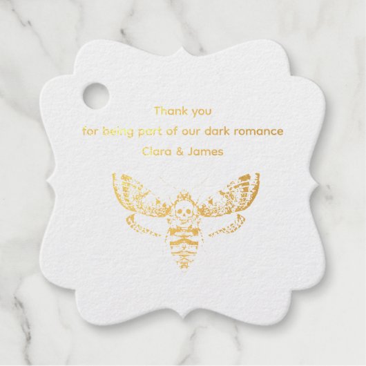 ゴシック結婚ス | モス&レースブラック&ホワイト フェイバータグ (正面)