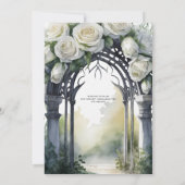 ゴシック結婚ズの白黒バラスカルフローラ 招待状 (裏面)