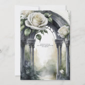 ゴシック結婚ズの白黒バラスカルフローラ 招待状 (裏面)