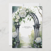 ゴシック結婚ズの白黒バラスカルフローラ 招待状 (裏面)