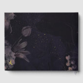 ゴシック結婚ズの紫色の水彩フローラボホ ゲストブック (裏面)