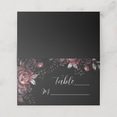 ゴシック結婚ズの黒い黒い花模様表 プレイスカード (外部開封)