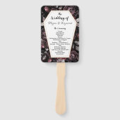 ゴシック結婚ズの黒ヴィンテージ棺プログラムハンド ハンドファン (正面)