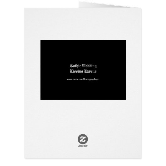 ゴシック結婚ズキスをするラヴェンスのカスタムウェディング (裏面)