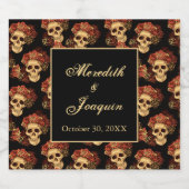 ゴシック結婚ズスカルブラックレッドローズカスタム ビールラベル (シングルラベル)