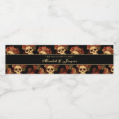 ゴシック結婚ズスカルブラックレッドローズカスタム ペットボトルラベル (シングルラベル)