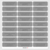 ゴシック結婚ズブラックオングレーゲストアドレス シール (シート)