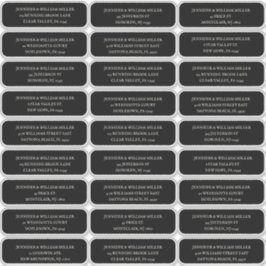 ゴシック結婚ズホワイトオンブラックゲストアドレス シール