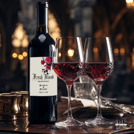 ゴシック結婚ズワインクリムゾンバラ ワインラベル