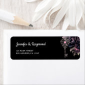 ゴシック結婚ズ黒黒フローラ差出人住所 ラベル (インサイチュ)