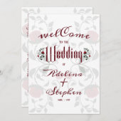 ゴシック結婚ズRed Roses Moody Order of Service プログラム (正面/裏面)