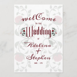 ゴシック結婚ズRed Roses Moody Order of Service プログラム