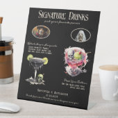 ゴシック結婚ドッグのシグネチャードリンクサイン 台座サイン (インサイチュ)