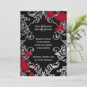 ゴシック結婚ハロウィンエレガントズ 招待状 (スタンド正面)