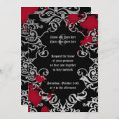 ゴシック結婚ハロウィンエレガントズ 招待状 (正面/裏面)