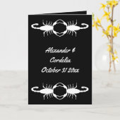 ゴシック結婚ホワイトサソリカスタムズ カード (黄色い花)