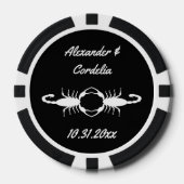 ゴシック結婚ホワイトサソリカスタムズ ポーカーチップ (正面)