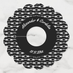 ゴシック結婚ホワイトサソリカスタムズ ワイングラスタグ