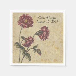 ゴシック結婚ロマンス紙ナプキン – Dark & Elega スタンダードカクテルナプキン