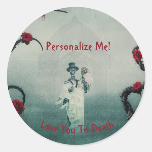 ゴシック結婚体のスケルトン愛の死への注意 ラウンドシール (正面)