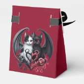 ゴシック結婚体のモノクロ猫の愛玩箱 フェイバーボックス (裏面サイド)