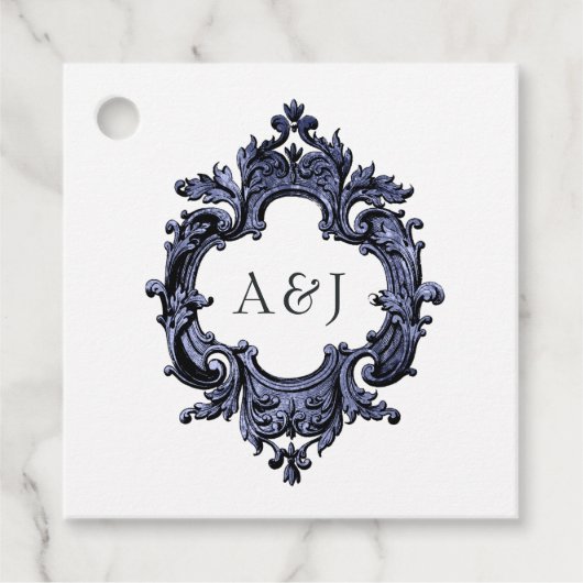 ゴシック結婚体の金箔付き枠 フェイバータグ (正面)