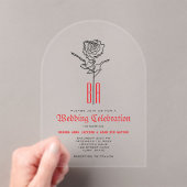 ゴシック結婚体アクリル招待状 アクリル招待状 (インサイチュ (ポータブル))