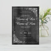 ゴシック結婚式招待状カード 招待状 (スタンド正面)