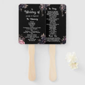 ゴシック結婚式 プログラムハンドファン ハンドファン (正面&裏面)