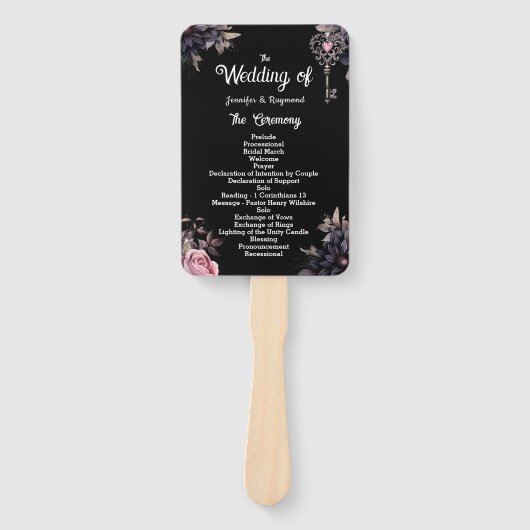 ゴシック結婚式 プログラムハンドファン ハンドファン (正面)