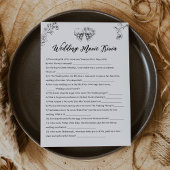 ゴシック結婚映画トリビアブライダルシャワーゲーム 招待状