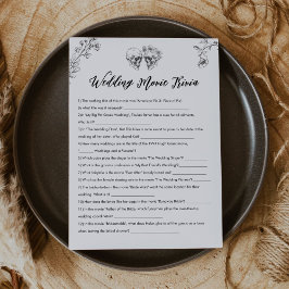 ゴシック結婚映画トリビアブライダルシャワーゲーム 招待状