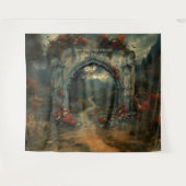 ゴシック結婚様式のドラキュラ城写真背景 タペストリー (正面(横))