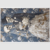 ゴシック結婚様式の新郎新婦スケルトンの切り離し 薄葉紙 (正面)