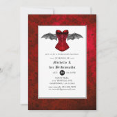 ゴシック結婚様式の花嫁昼食会 招待状 (正面)