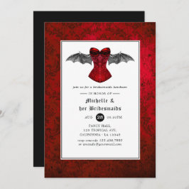 ゴシック結婚様式の花嫁昼食会 招待状