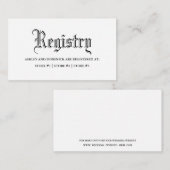 ゴシック結婚登記簿 エンクロージャーカード (正面/裏面)