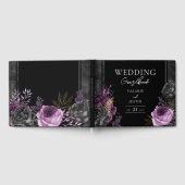 ゴシック結婚花の紫 ゲストブック (全面)