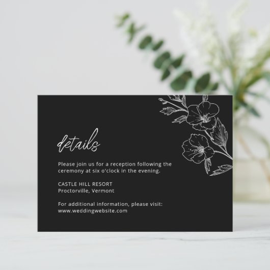 ゴシック結婚詳細エンクロージャカード サンキューカード (スタンド正面)