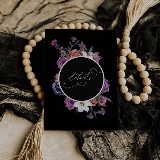 ゴシック結婚詳細エンクロージャ情報カードN100 エンクロージャーカード