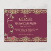 ゴシック結婚詳細カード エンクロージャーカード (正面)