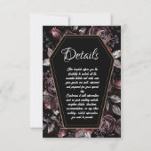 ゴシック結婚詳細ブラック棺エンクロージャカード 招待状 (正面)