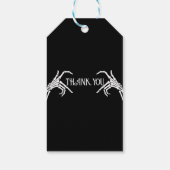 ゴシック結婚骨格のカップルの贈り物ラベル ギフトタグ (裏面)