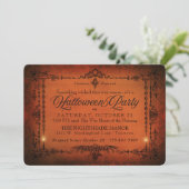 ゴシック縁どハローウィンパーティ |オレンジとブラック 招待状 (スタンド正面)