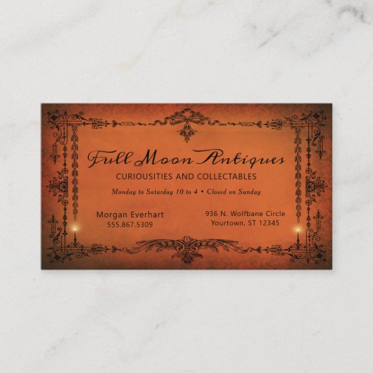 ゴシック縁どヴィンテージビクトリアン 名刺 (正面)