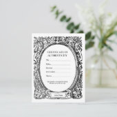 ゴシック美術品認定証 サンキューカード (スタンド正面)