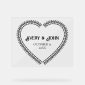 ゴシック脊髄ハートミニマル骨結婚骨 アクリルサイン (正面)