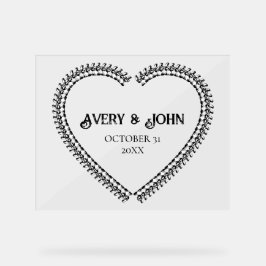 ゴシック脊髄ハートミニマル骨結婚骨 アクリルサイン